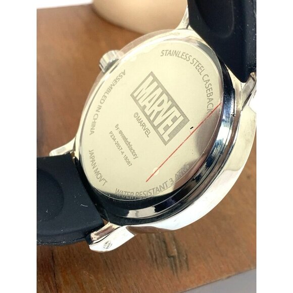 Marvel Men's Watch Spider-Man Avengers WMA000309 Quartz Black Rubber Band 43mm - Picture 6 of 14